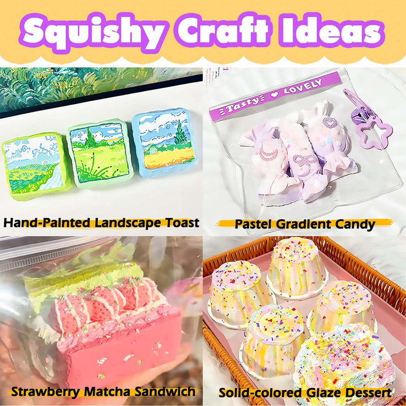 Taba Squishy Making Kit Ultra Slow Rising Soft Cream Gel Flex Rubber Liquid Silicone Pack