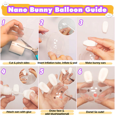 Nano Tape Bubble Kit with Clay, Marker, 6-Design Guide Squishy Maker Set