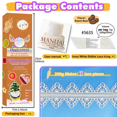 Edible Lace Icing Mix for Cake Decorating Frosting