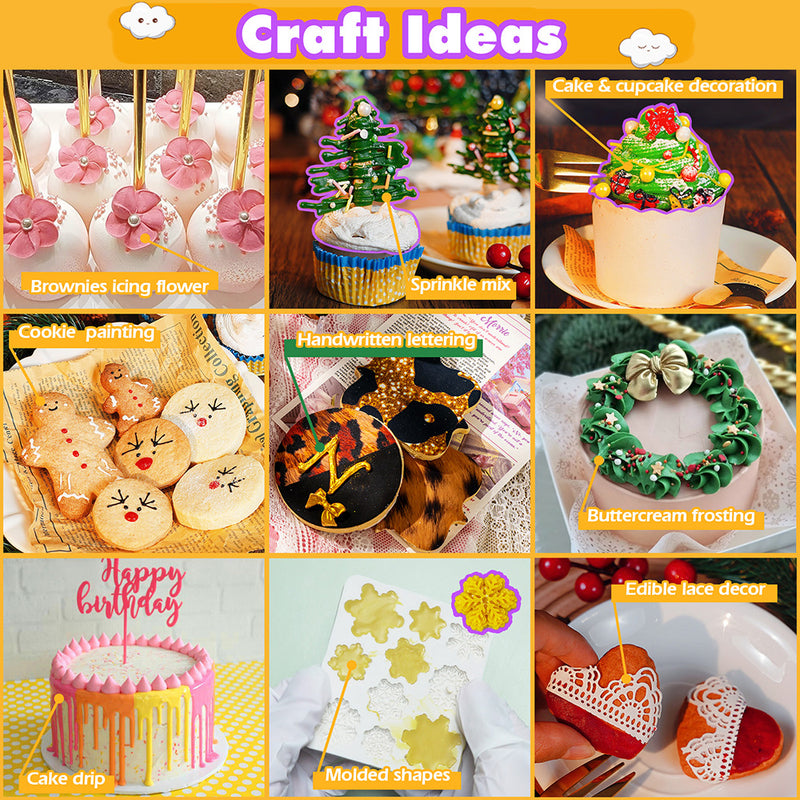 Edible Lace Icing Mix for Cake Decorating Frosting