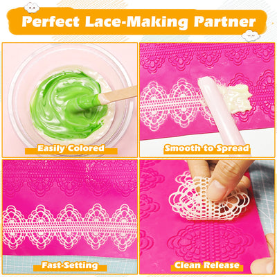 Edible Lace Icing Mix for Cake Decorating Frosting