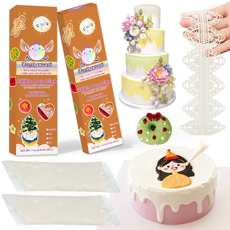 Edible Lace Icing Mix for Cake Decorating Frosting