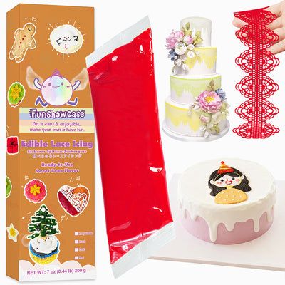 Edible Lace Icing Mix for Cake Decorating Frosting