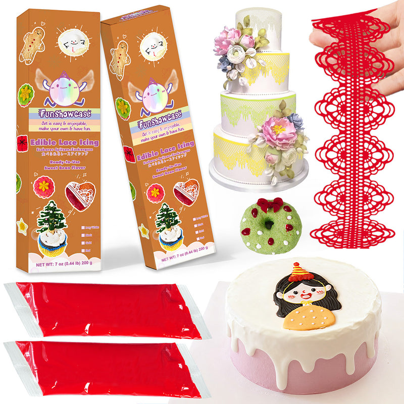 Edible Lace Icing Mix for Cake Decorating Frosting