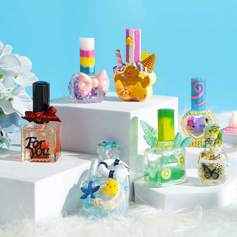 Resin Shaker Bottle Silicone Mold Nail Polish DIY Set with Manual