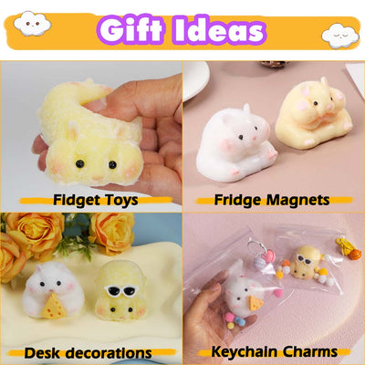 Taba Squishy Maker 2 Hamster Silicone Molds+Gel+Kits Fufu Making Pack
