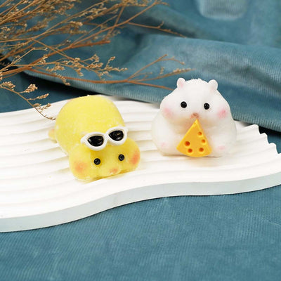 Taba Squishy Maker 2 Hamster Silicone Molds+Gel+Kits Fufu Making Pack