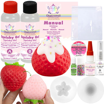 Strawberry Taba Squishy Kit Mold+Silicone Gel+Powder