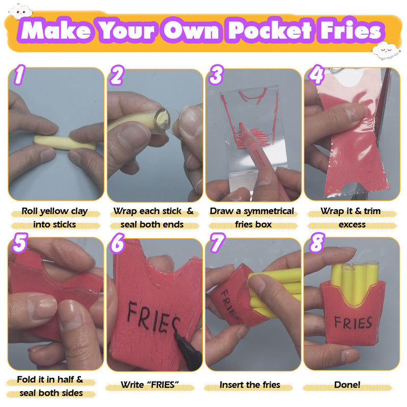 Nano Tape Squishy Kit DIY Fast Food