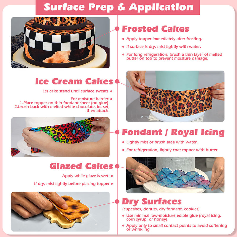 Custom Edible Image for Cake Wrap Topper – 10.2in L × 3in H