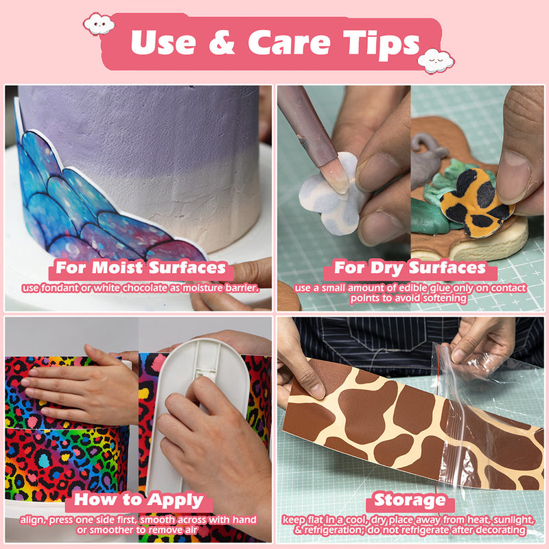 Custom Edible Image for Cake Wrap Topper – 10.2in L × 3in H