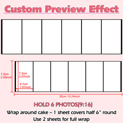 Custom Edible Image for Cake Wrap Topper