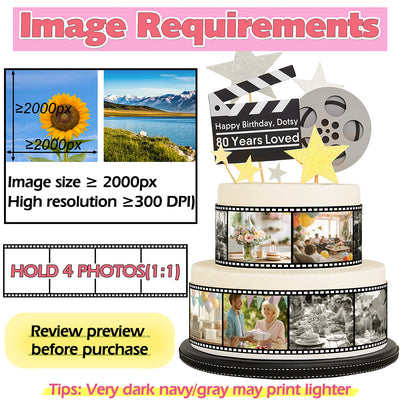 Custom Edible Image for Cake Wrap Topper