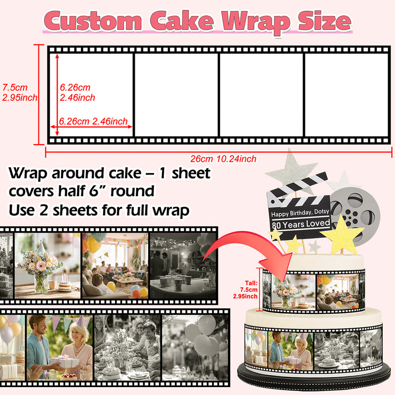 Custom Edible Image for Cake Wrap Topper