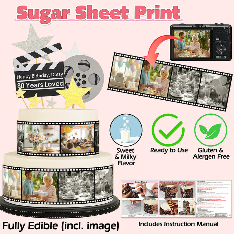 Custom Edible Image for Cake Wrap Topper