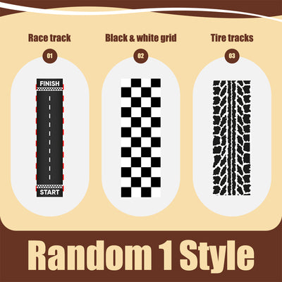 Race Car Edible Cake Wrap Topper Decoration, 1 Random Border Style, 4 x 12 inches