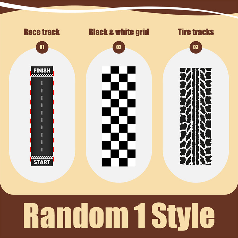Race Car Edible Cake Wrap Topper Decoration, 1 Random Border Style, 4 x 12 inches