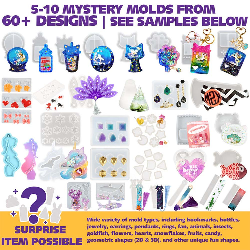 Resin Mold Mystery Box 5–10pcs Grab Bag for Crafts 50g