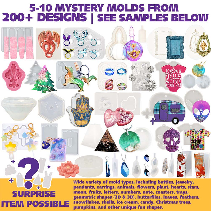 Resin Mold Mystery Box 5–10pcs Grab Bag for Crafts 100g