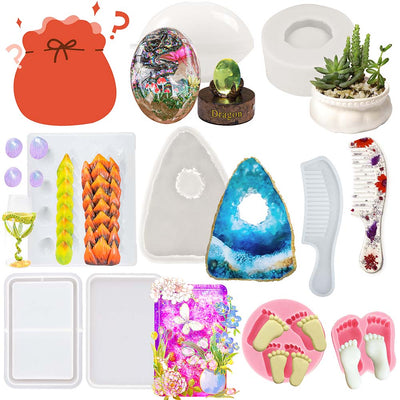 Resin Mold Mystery Box 5–10pcs Grab Bag for Crafts 600g