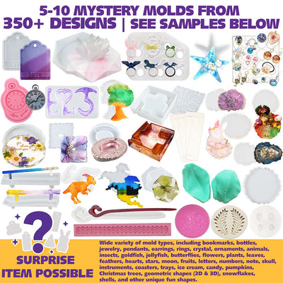 Resin Mold Mystery Box 5–10pcs Grab Bag for Crafts 600g