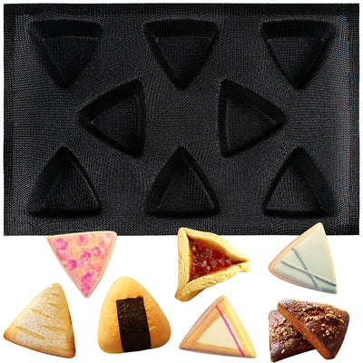 Baking Pan Triangle Silicone Mold 8-cavity 12x8x1-Inch