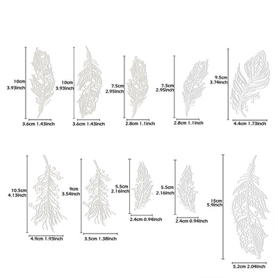 Feather Edible Cake Lace Topper Decoration