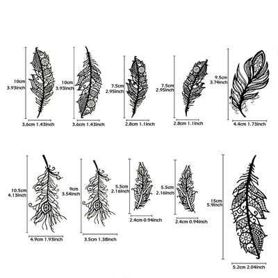 Feather Edible Cake Lace Topper Decoration