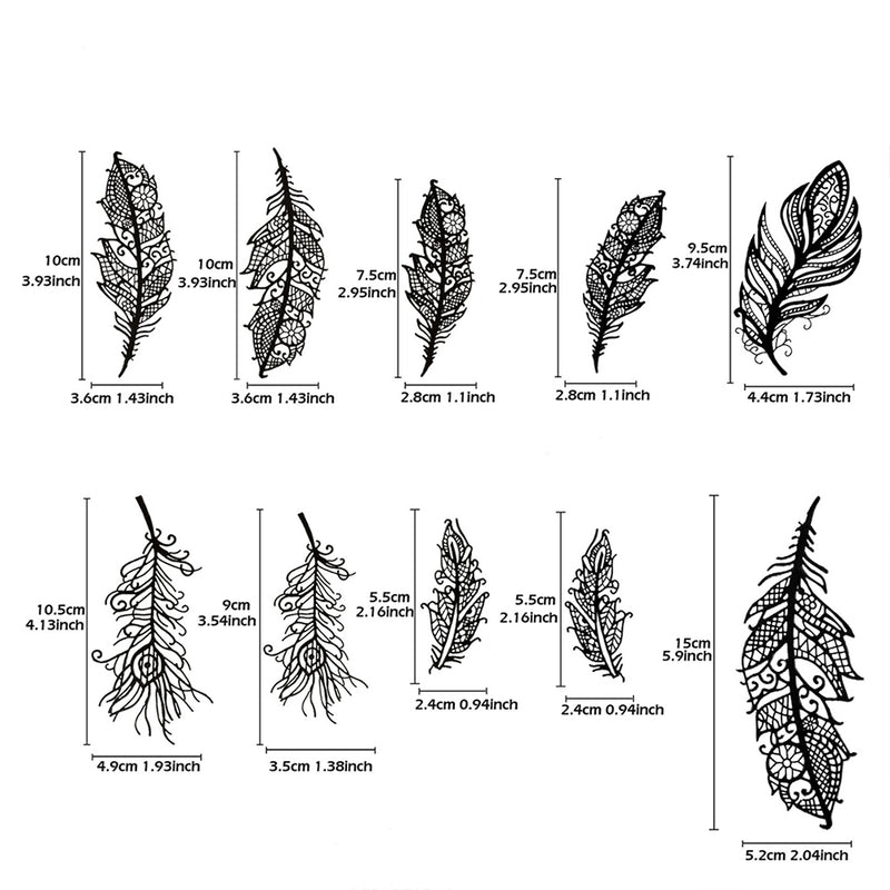 Feather Edible Cake Lace Topper Decoration