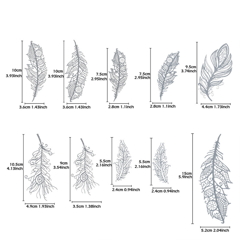 Feather Edible Cake Lace Topper Decoration