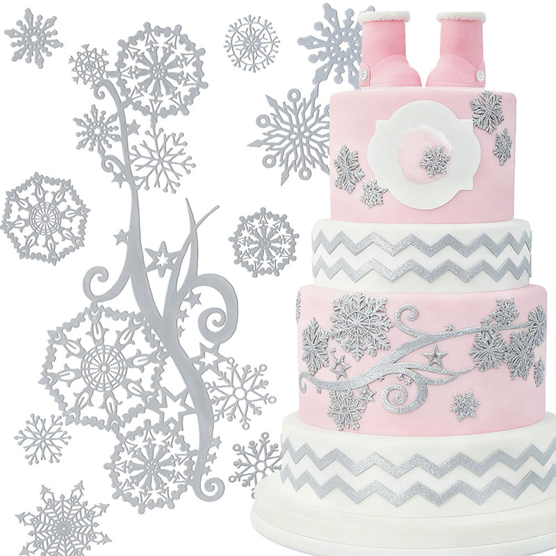 Snowflake Edible Cake Lace Topper Decoration