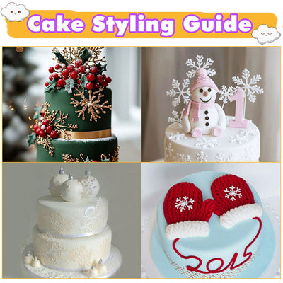 Snowflake Edible Cake Lace Topper Decoration
