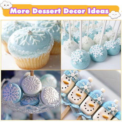 Snowflake Edible Cake Lace Topper Decoration