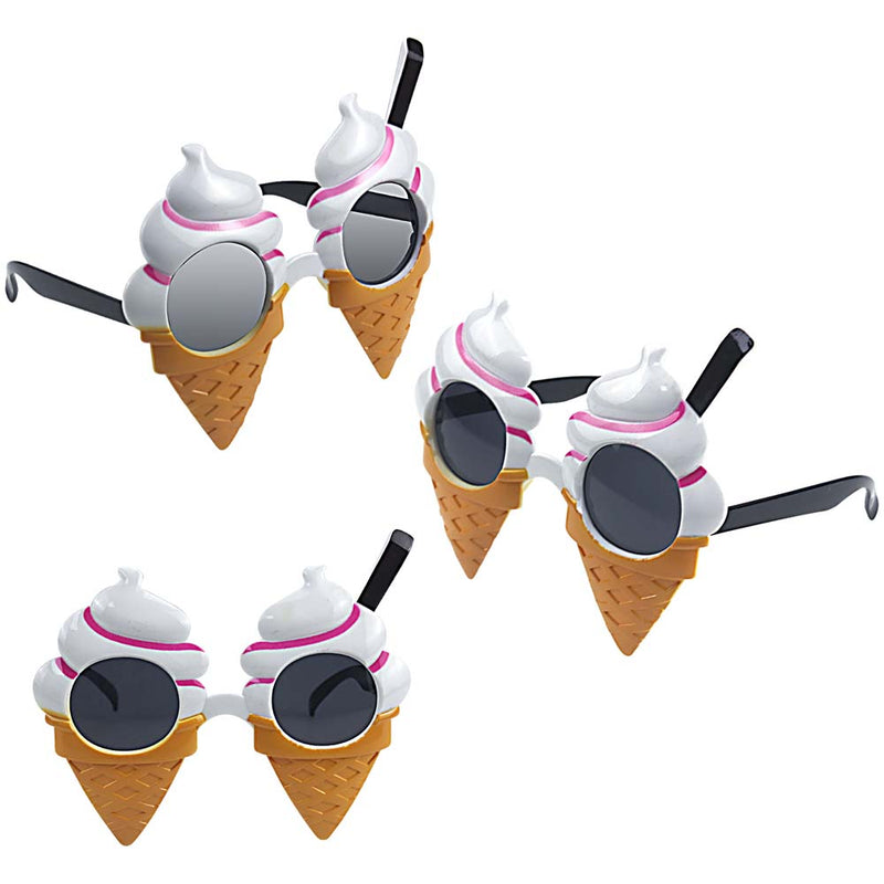 Ice Cream Swirls Cones Party Costume Sunglasses