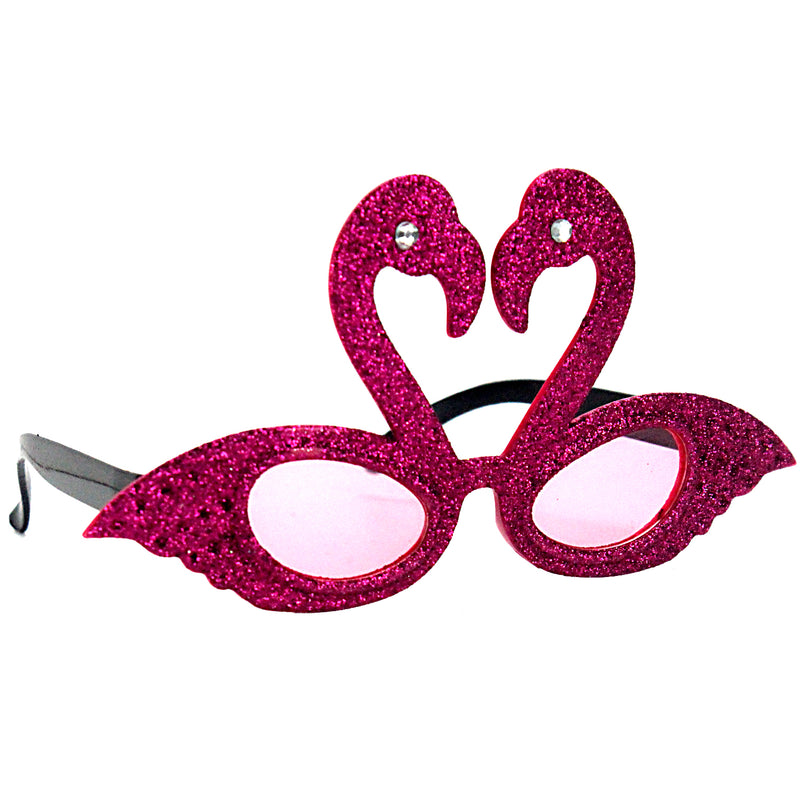 Luau Bling Pink Flamingo Party Costume Sunglasses
