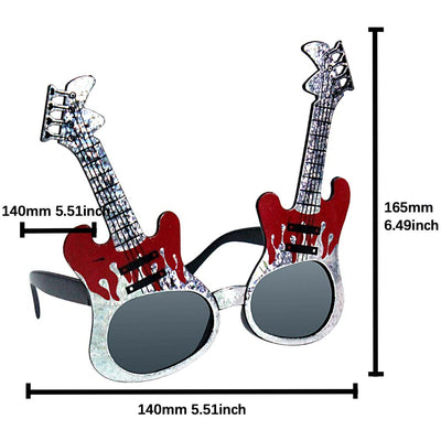 Red Eletronic Guitar Party Costume Sunglasses