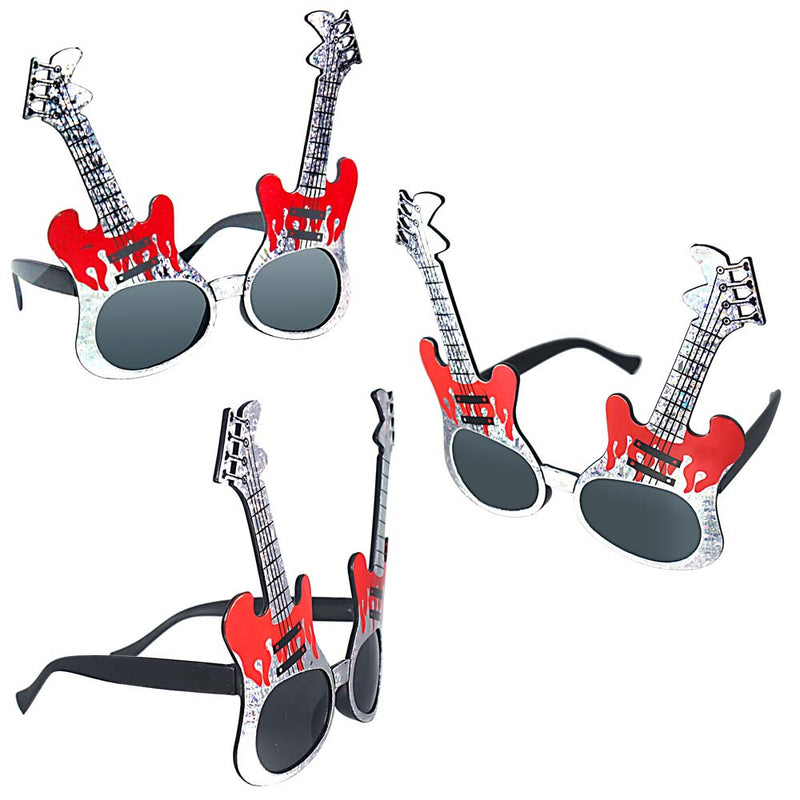 Red Eletronic Guitar Party Costume Sunglasses