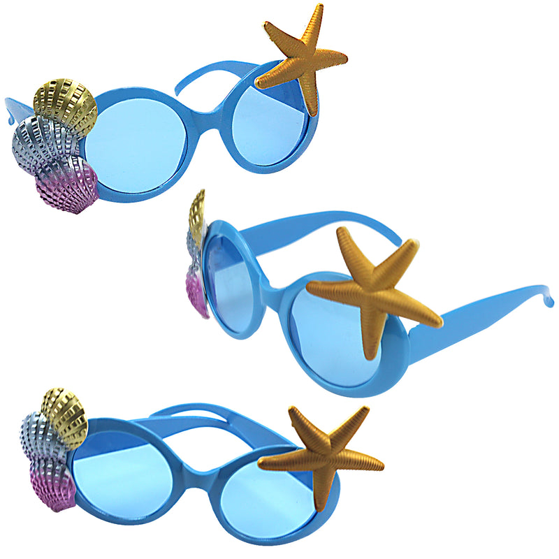 Sea Shell and Starfish Tropical Party Costume Sunglasses
