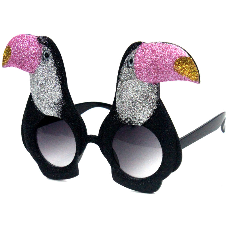 Pink Beak Parrot Party Costume Sunglasses
