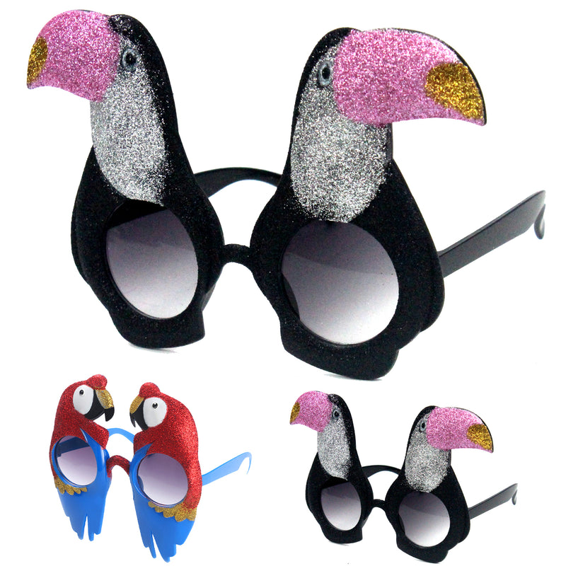 Pink Beak Parrot Party Costume Sunglasses