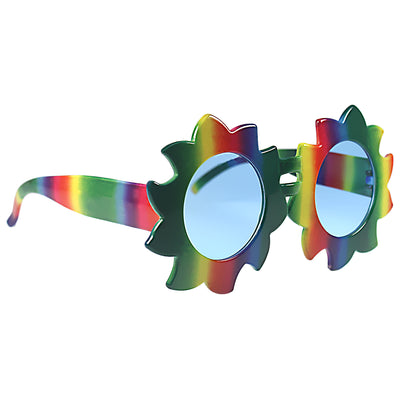 Rainbow Sun or Hippies Party Costume Sunglasses