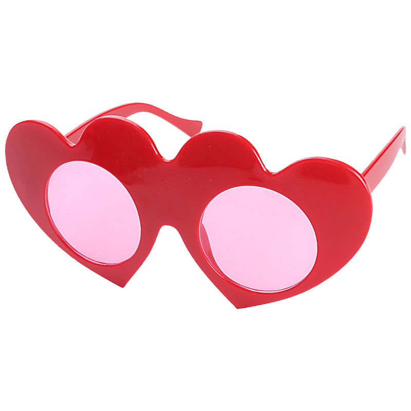 Love Heart Pink Shade Party Costume Sunglasses