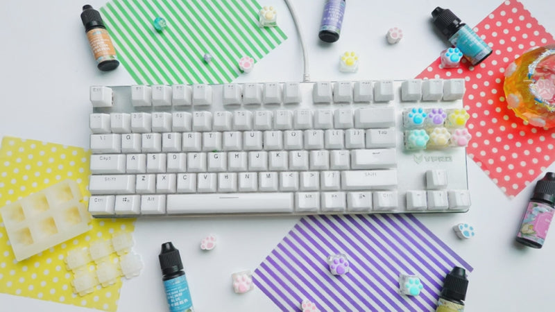 Keyboard Wrist Rest and Keycaps Resin Silicone Molds Set with Key Puller