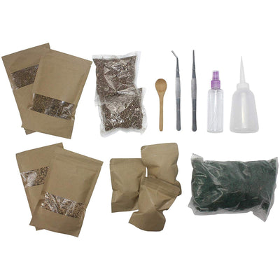 Terrarium Fairy Garden Set 15 kits - Moss|Soil|Carbonized|Charcoal|Tools