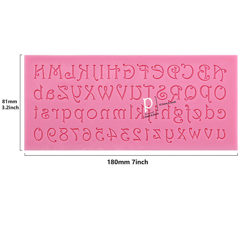 Alphabet and Numbers Silicone Mold