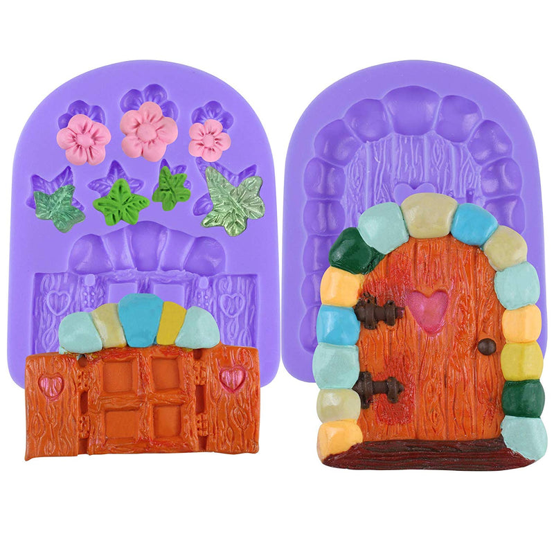 Gnome Home Door and Window Silicone Molds 2-count