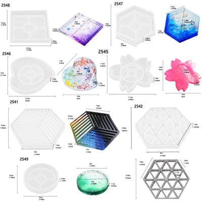 Resin Coaster Silicone Molds Set 65 Kits Large