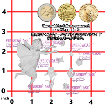 Fairy Angel with Flowr Silicone Mold