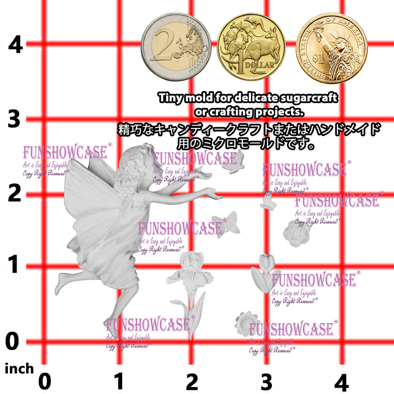Fairy Angel with Flowr Silicone Mold