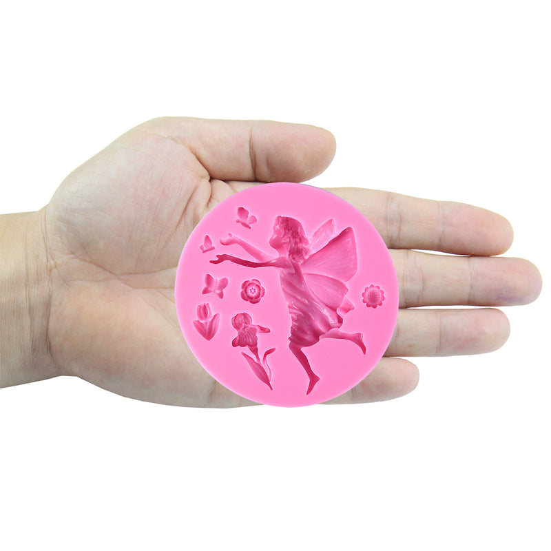 Fairy Angel with Flowr Silicone Mold